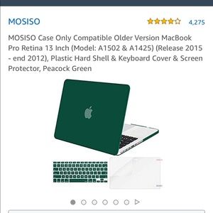 Peacock Green 13 inch MacBook Pro laptop case !